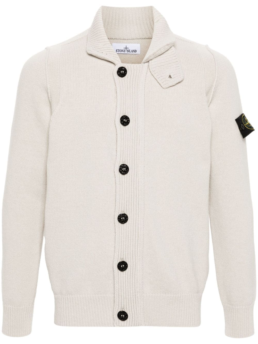 Stone Island Compass-badge cardigan - White von Stone Island