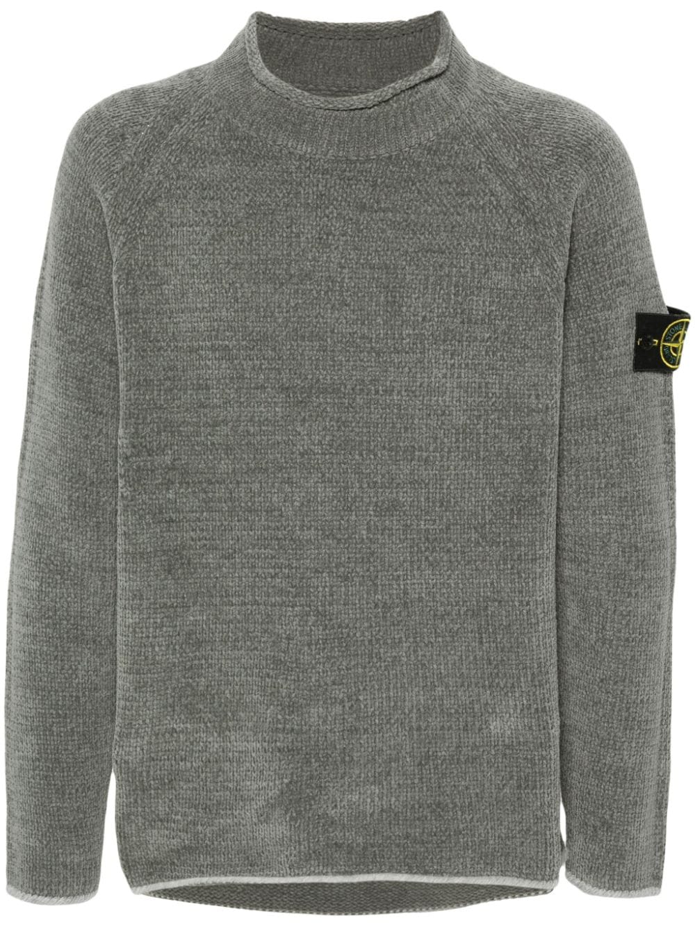 Stone Island Compass-badge chenille jumper - Grey von Stone Island