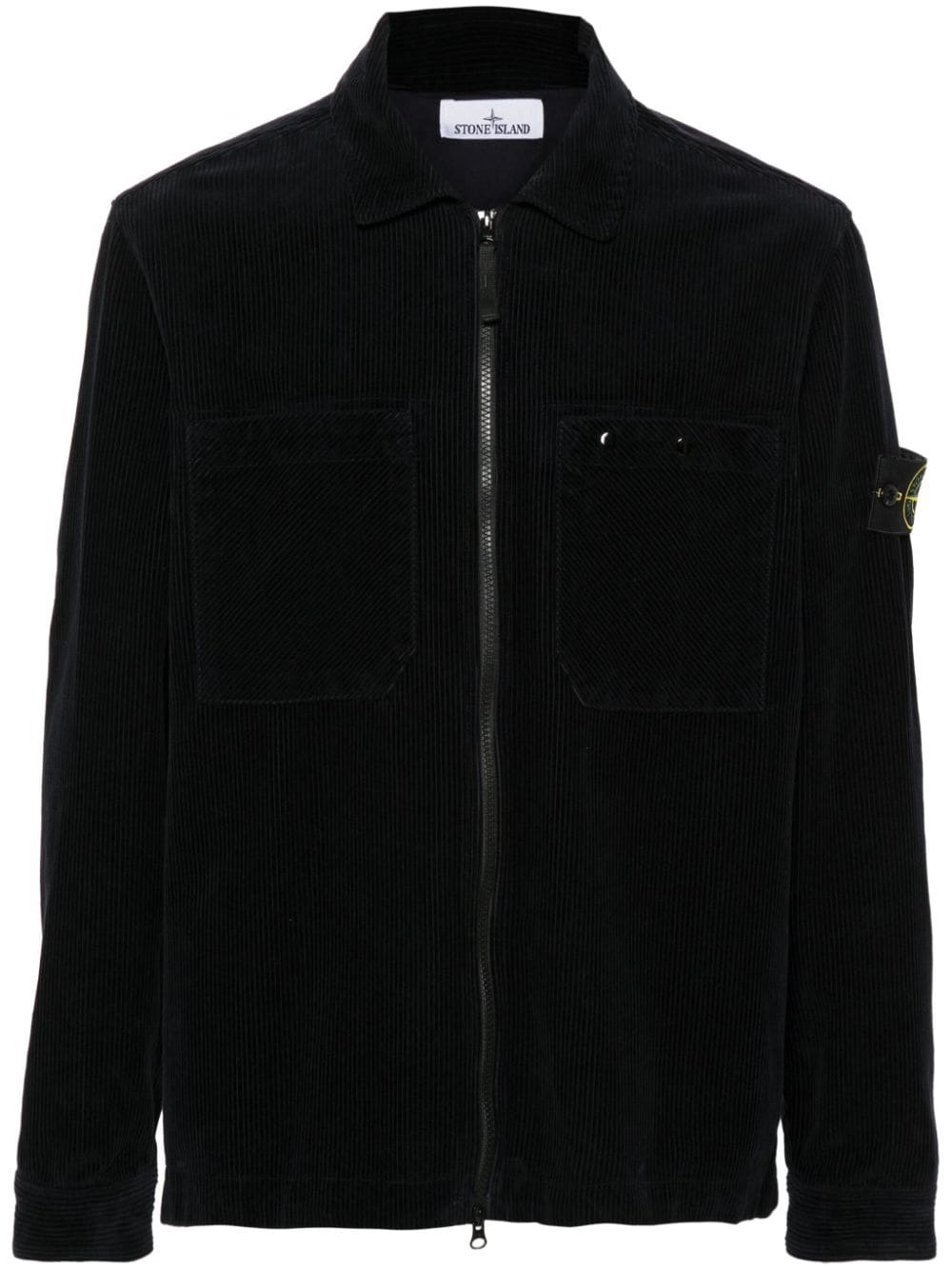 Stone Island Compass-badge corduroy jacket - Blue von Stone Island