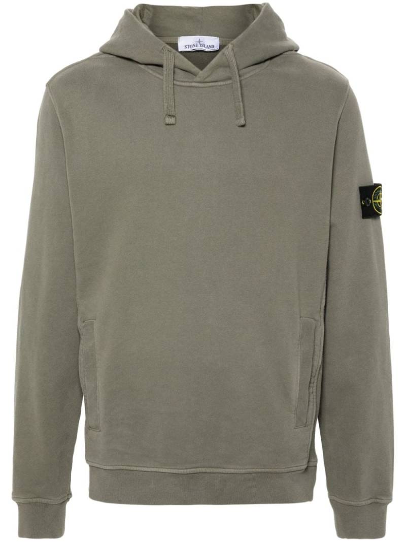 Stone Island Compass-badge cotton hoodie - Green von Stone Island