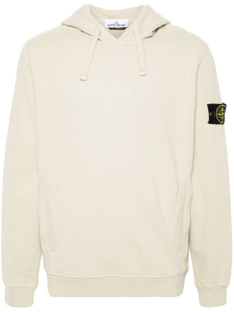 Stone Island Compass-badge cotton hoodie - Neutrals von Stone Island