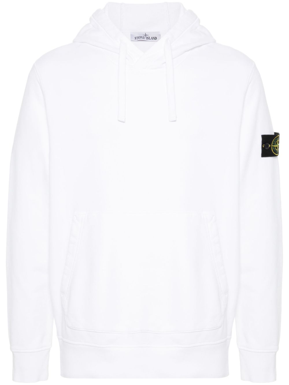 Stone Island Compass-badge cotton hoodie - White von Stone Island