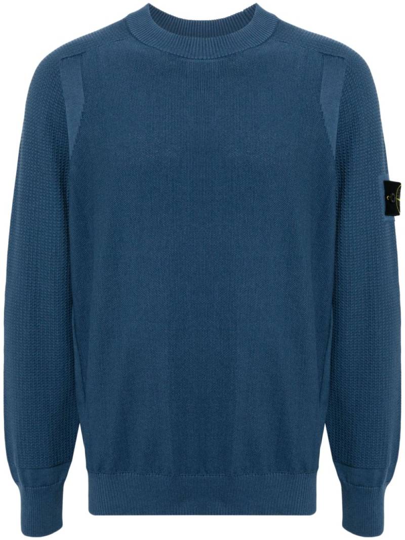 Stone Island Compass-badge cotton jumper - Blue von Stone Island