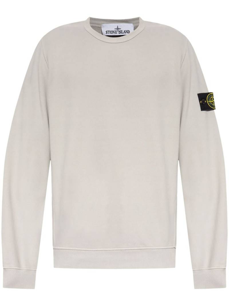 Stone Island Compass-badge cotton sweatshirt - Grey von Stone Island