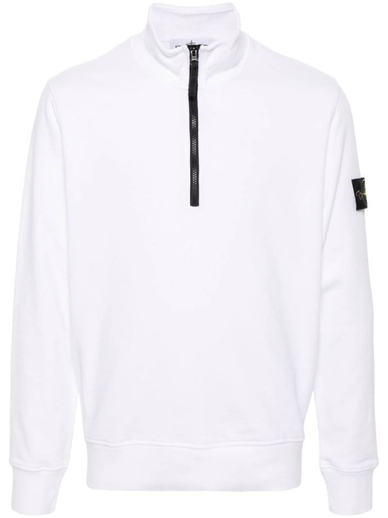 Stone Island Compass-badge cotton sweatshirt - White von Stone Island