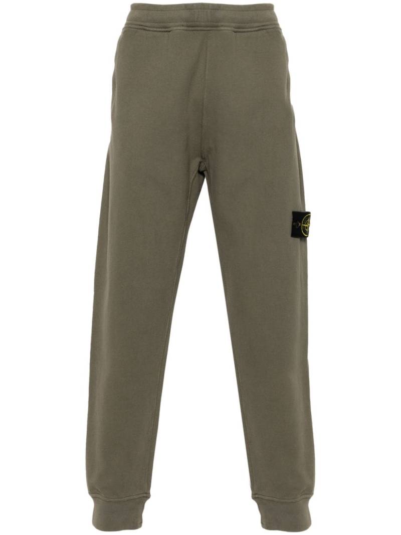 Stone Island Compass-badge cotton track pants - Green von Stone Island