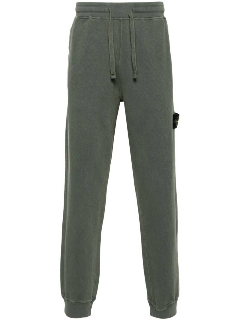 Stone Island Compass-badge cotton track pants - Green von Stone Island