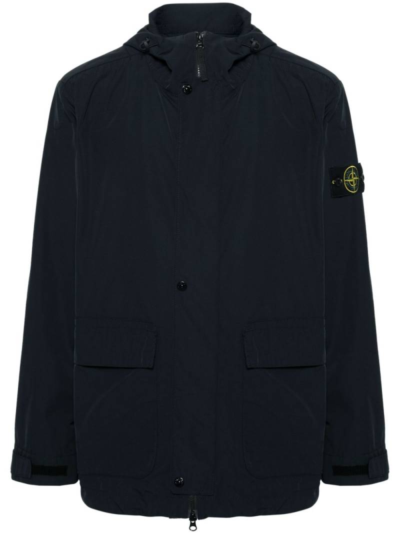 Stone Island Compass-badge hooded jacket - Blue von Stone Island