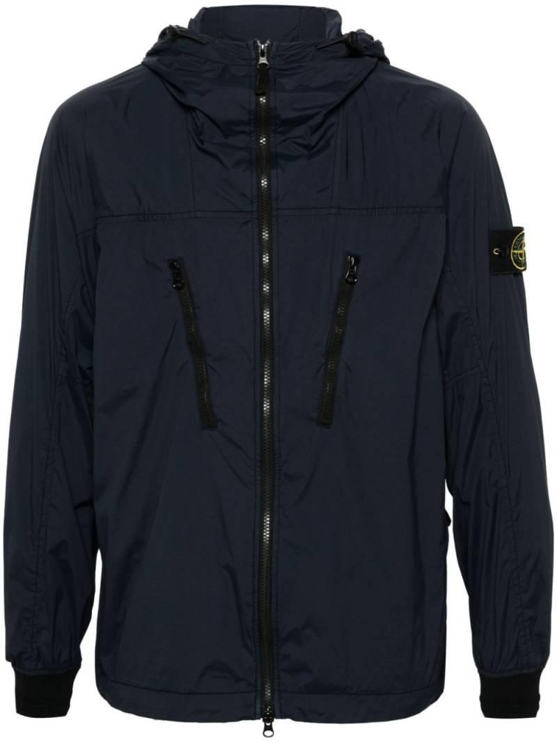 Stone Island Compass-badge hooded jacket - Blue von Stone Island