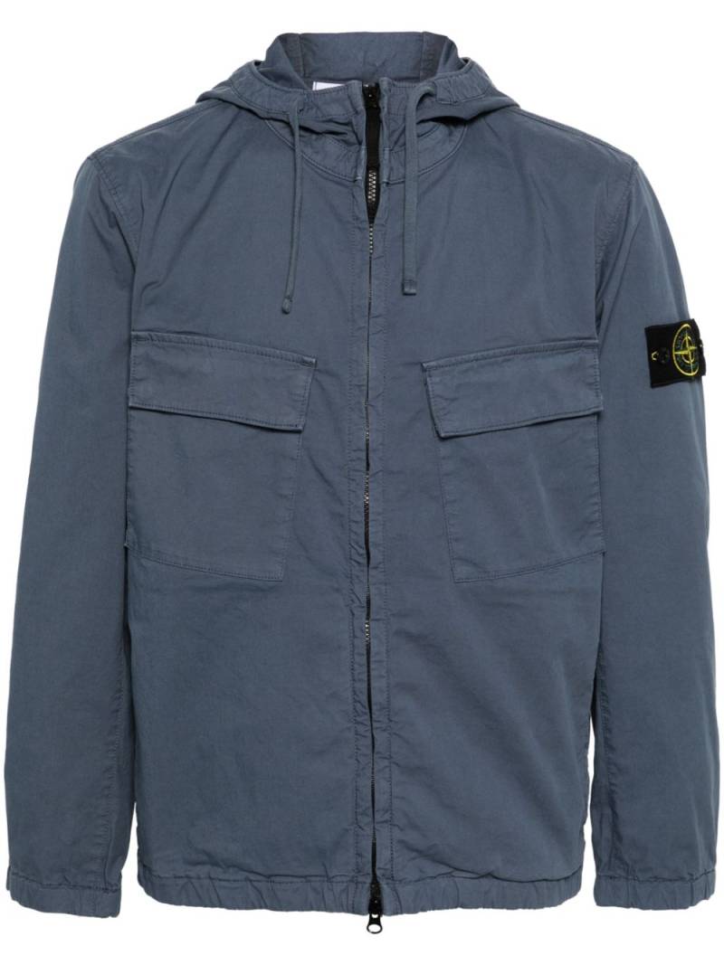 Stone Island Compass-badge hooded jacket - Blue von Stone Island