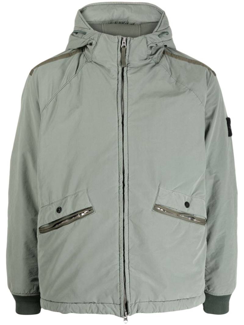 Stone Island Compass-badge hooded jacket - Green von Stone Island