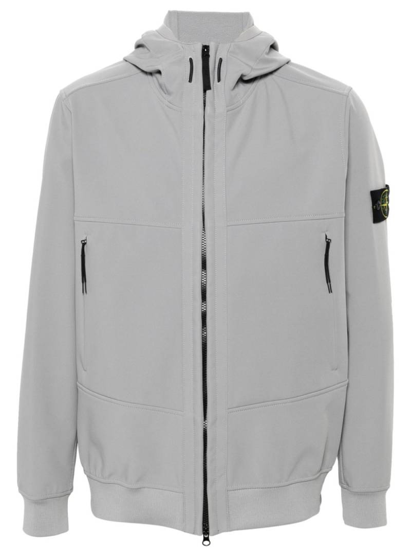 Stone Island Compass-badge hooded jacket - Grey von Stone Island