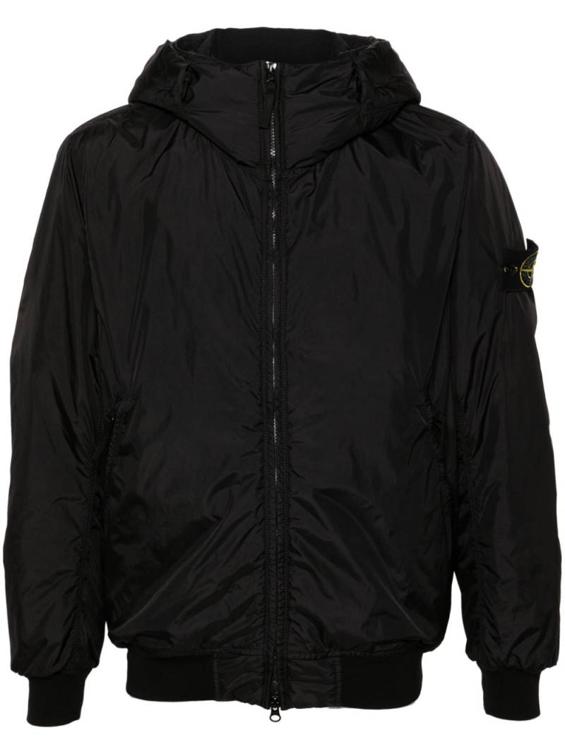 Stone Island Compass-badge hooded windbreaker - Black von Stone Island