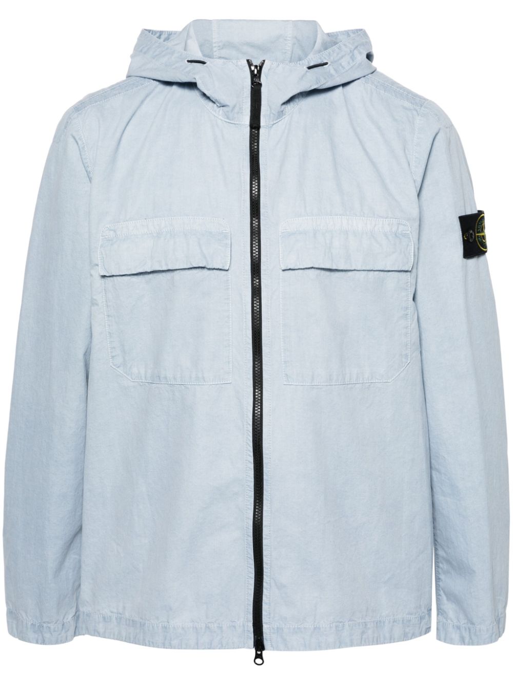 Stone Island Compass-badge hoodie shirt - Blue von Stone Island