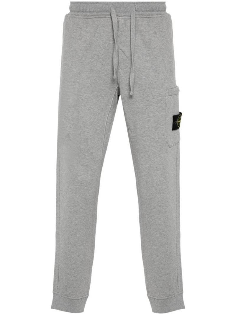 Stone Island Compass-badge mélange tapered trousers - Grey von Stone Island