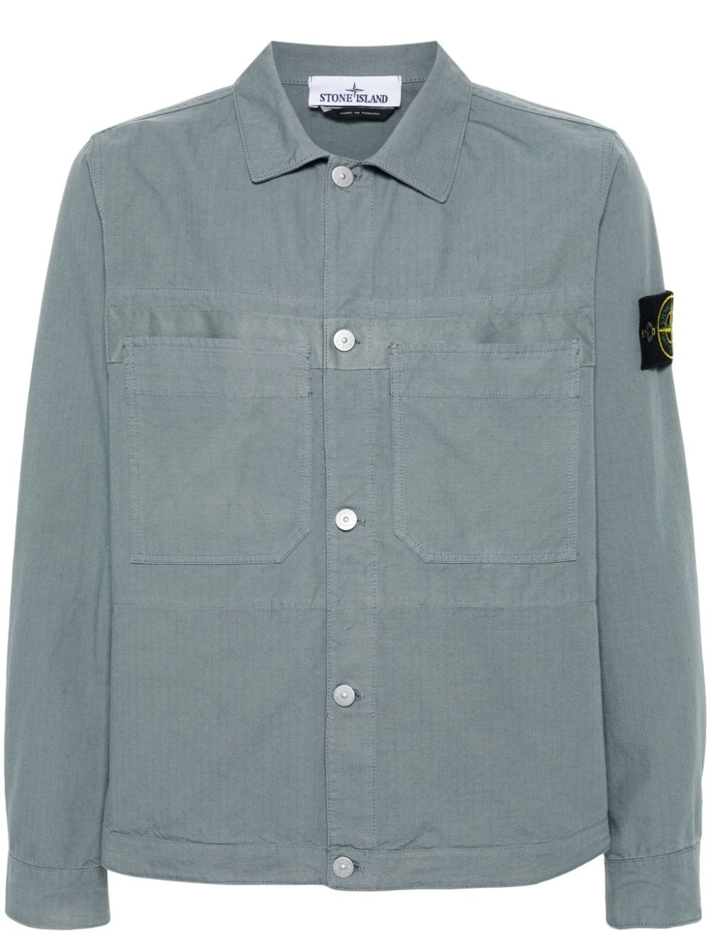 Stone Island Compass-badge overshirt - Blue von Stone Island