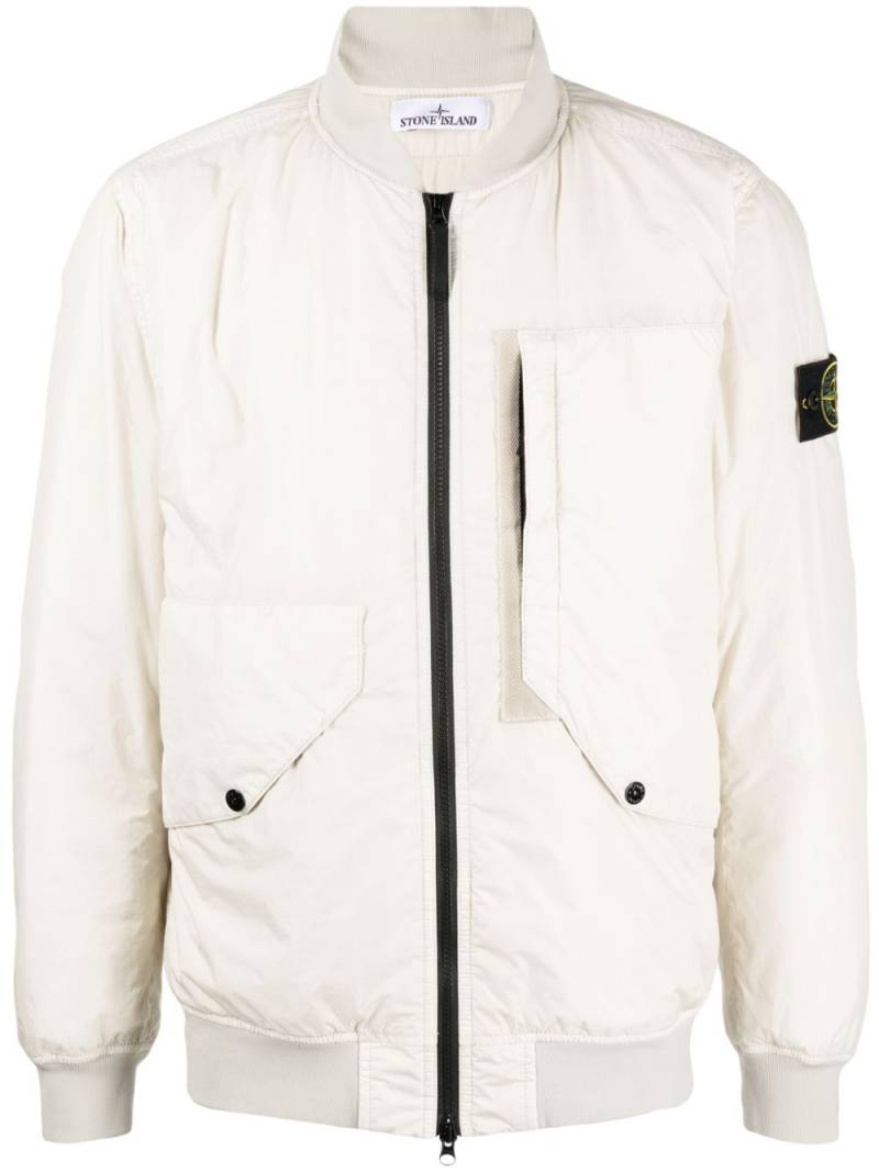 Stone Island Compass-badge padded bomber jacket - White von Stone Island