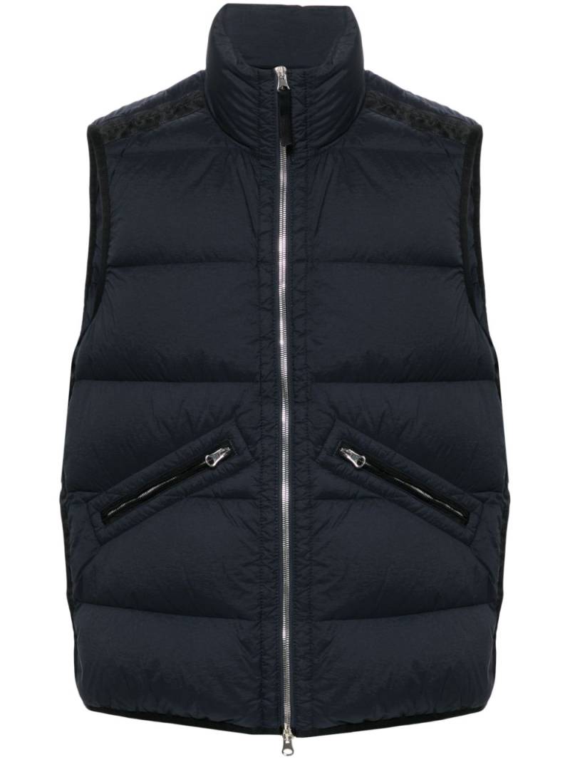 Stone Island Compass-badge padded gilet - Blue von Stone Island