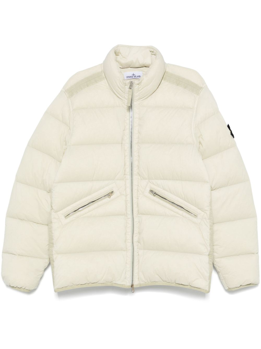 Stone Island Compass-badge padded jacket - Neutrals von Stone Island