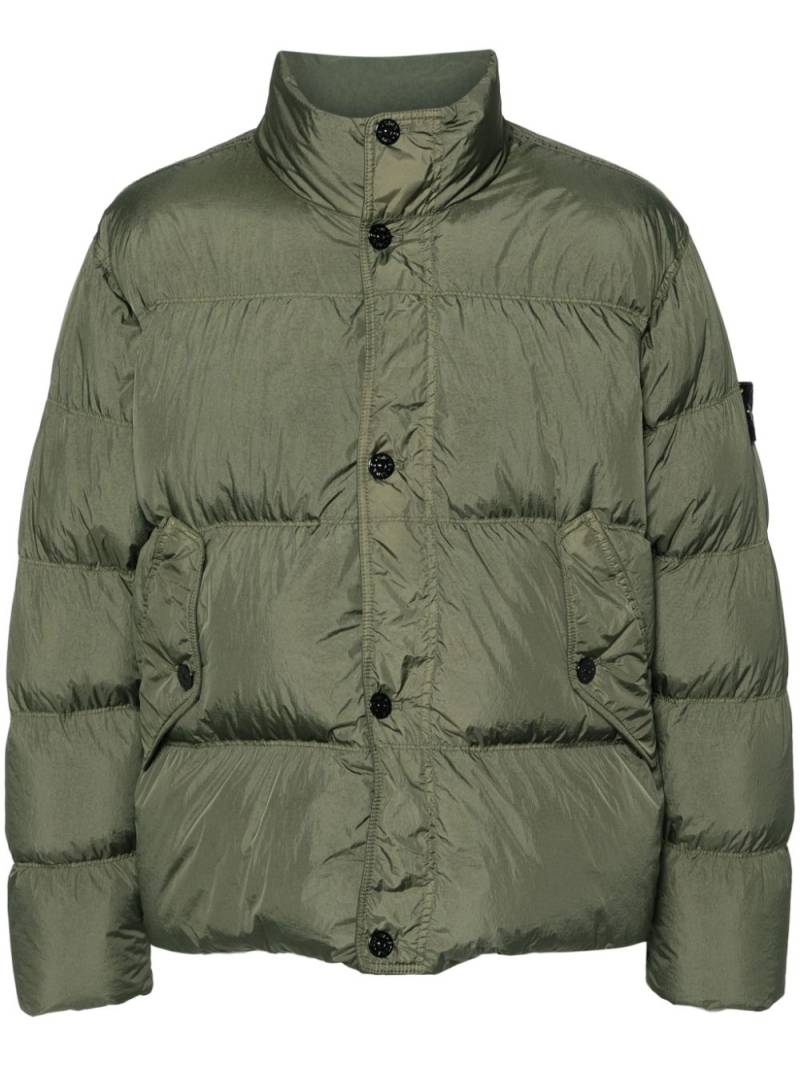 Stone Island compass-badge puffer jacket - Green von Stone Island