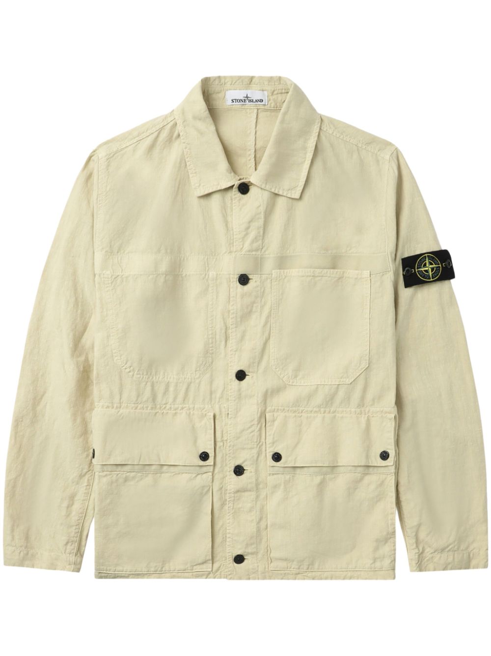 Stone Island Compass-badge shirt jacket - Neutrals von Stone Island