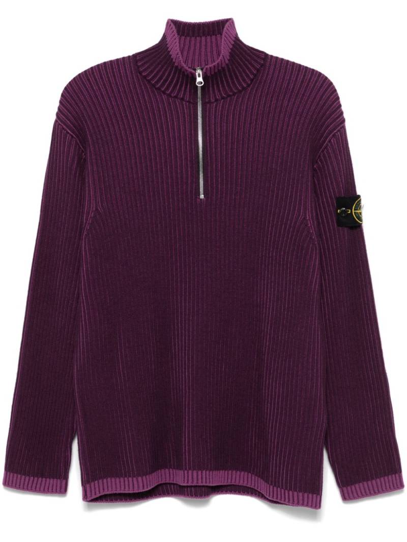 Stone Island Compass-badge sweater - Purple von Stone Island