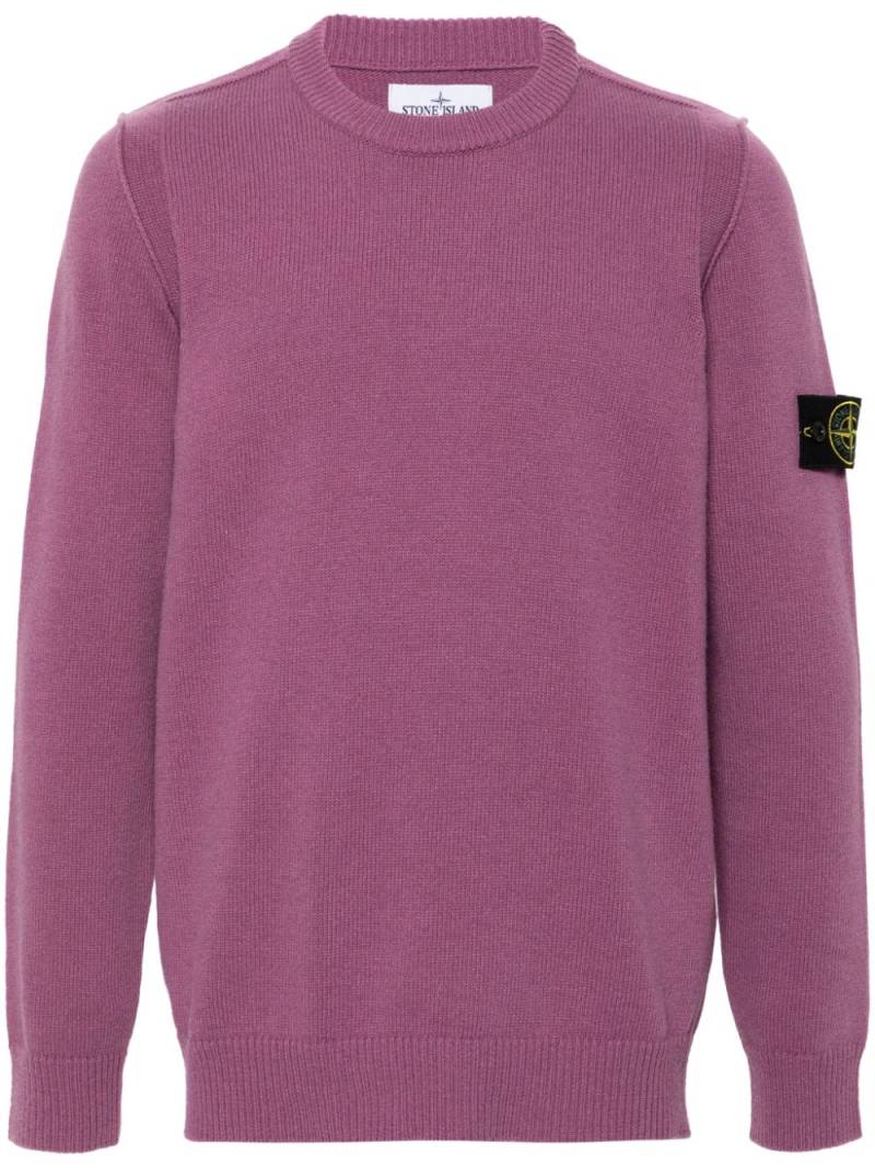 Stone Island Compass-badge sweater - Purple von Stone Island