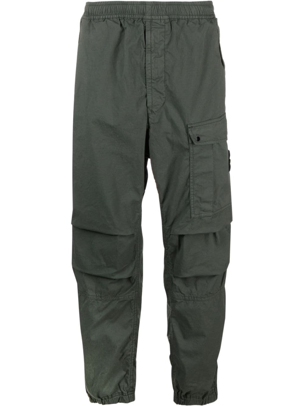 Stone Island Compass-badge tapered-leg trousers - Green von Stone Island