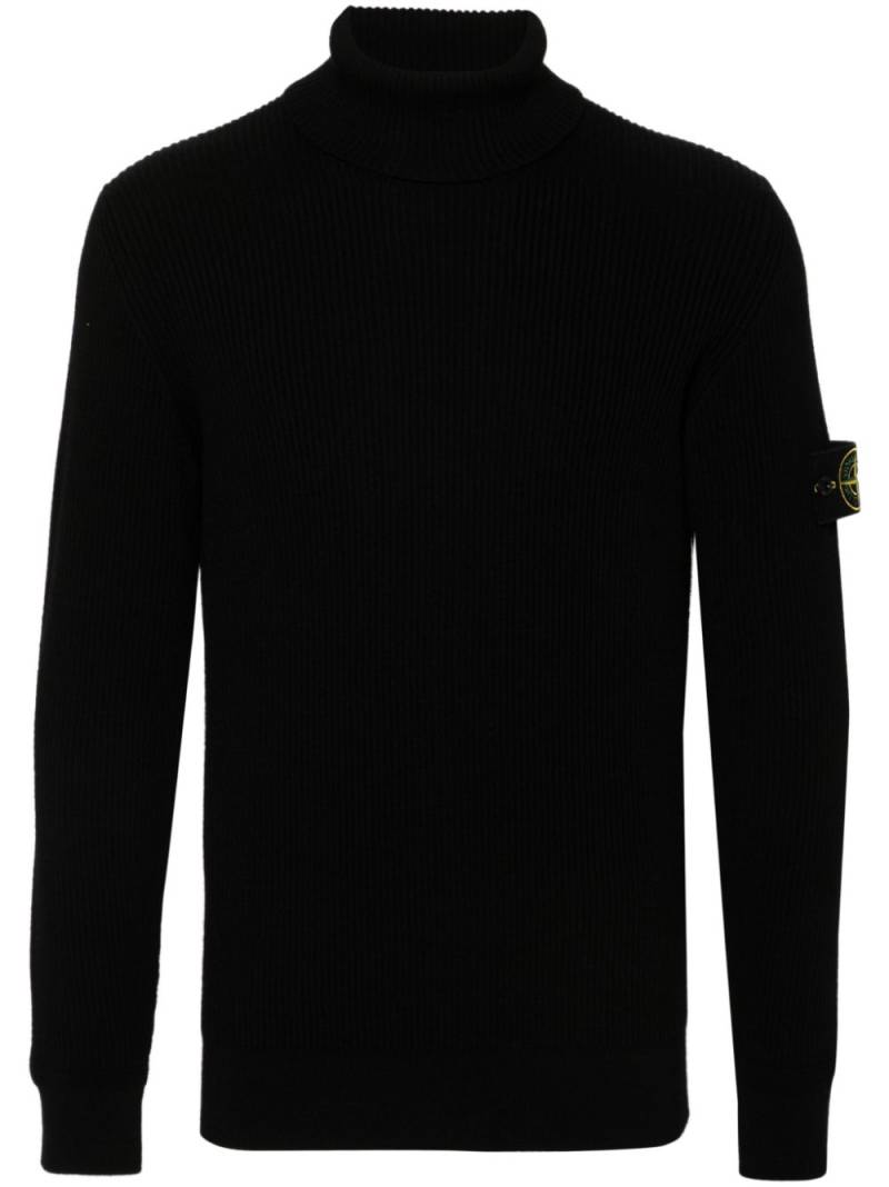 Stone Island Compass-badge wool jumper - Black von Stone Island