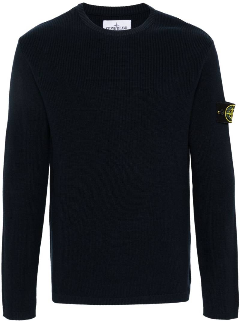 Stone Island Compass cotton jumper - Blue von Stone Island