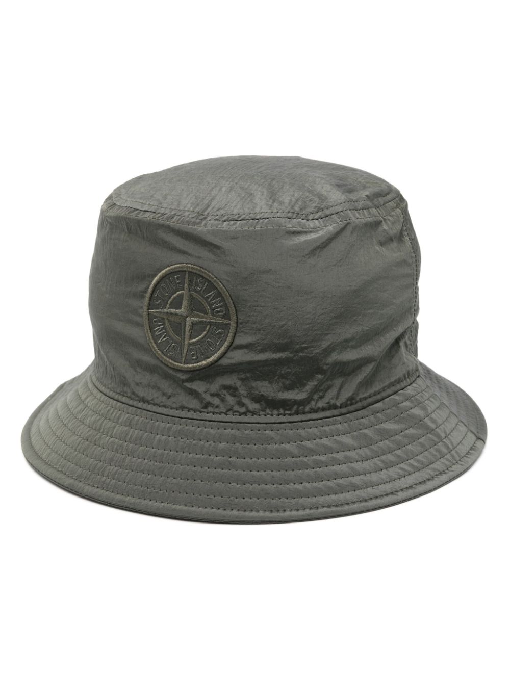 Stone Island Compass-embroidered bucket hat - Green von Stone Island