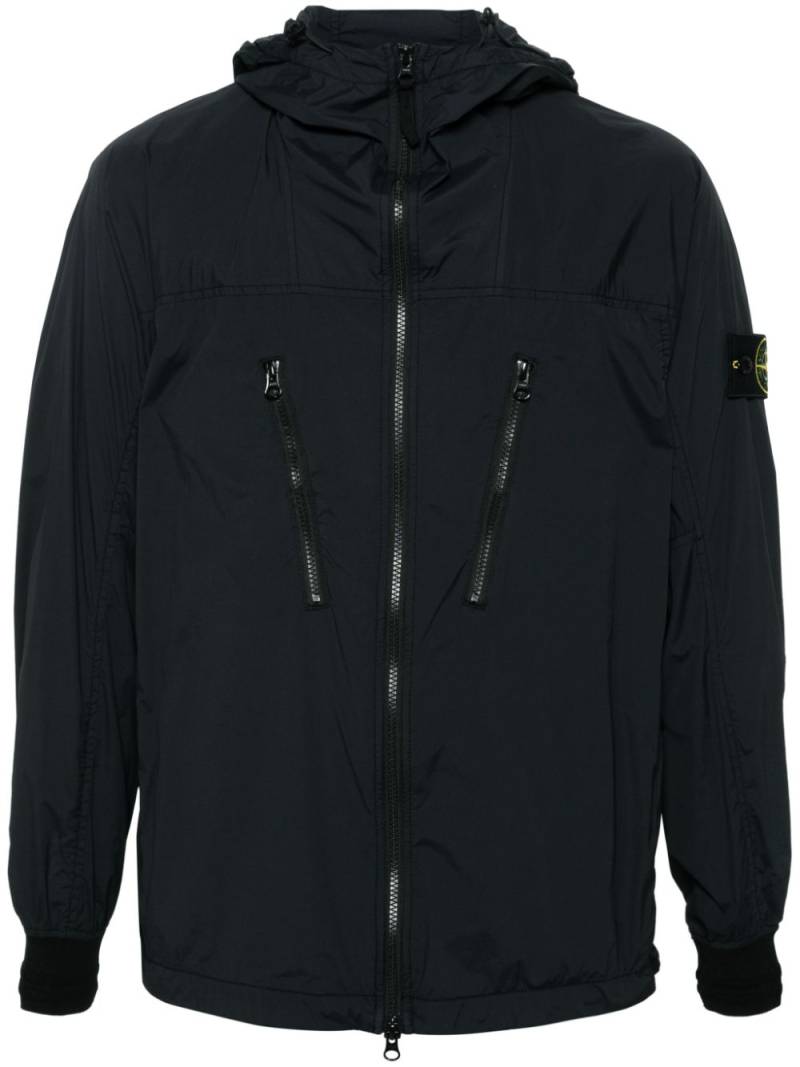 Stone Island Compass hooded jacket - Black von Stone Island