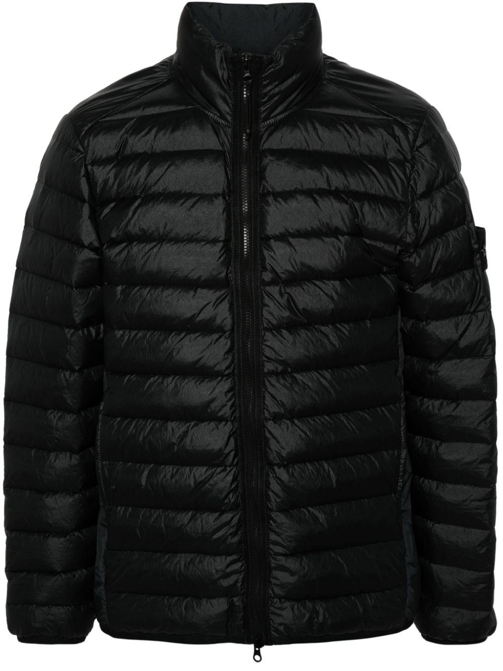 Stone Island Compass-logo padded jacket - Black von Stone Island