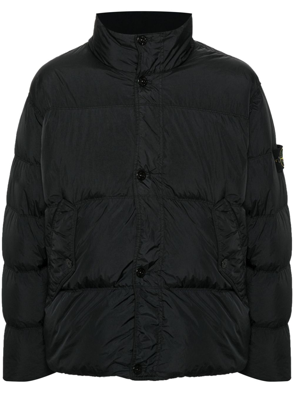 Stone Island Compass-logo padded jacket - Black von Stone Island