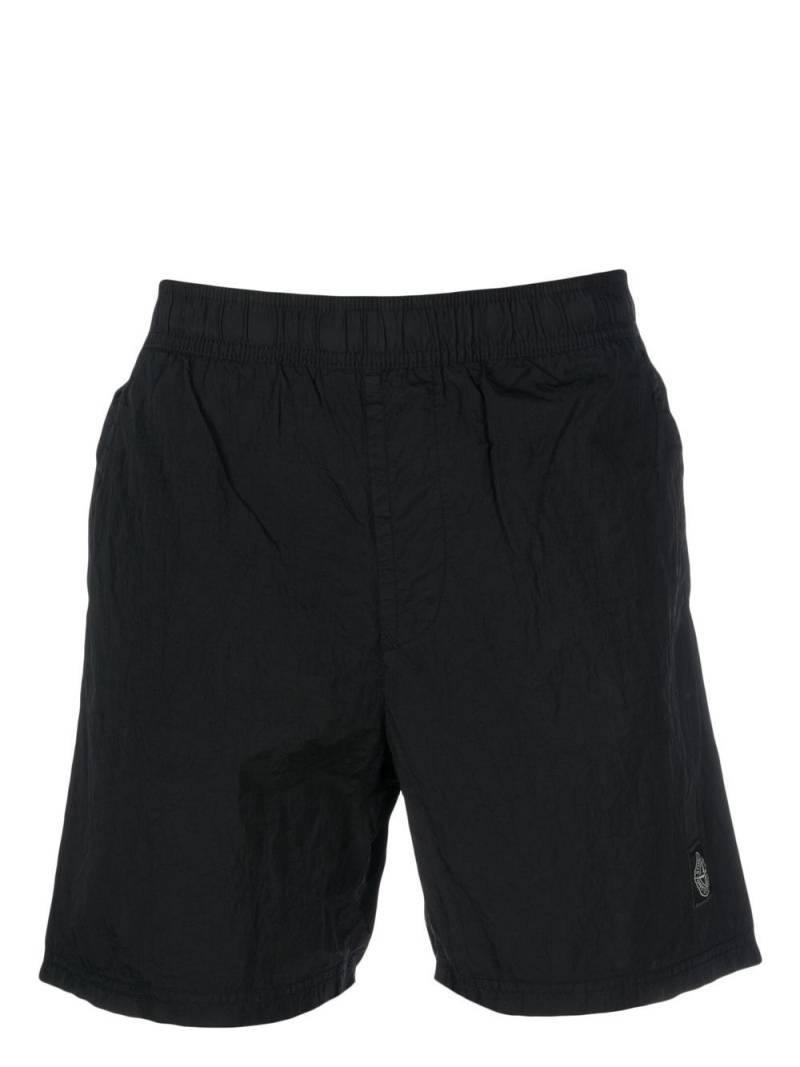 Stone Island Compass-logo swim shorts - Black von Stone Island