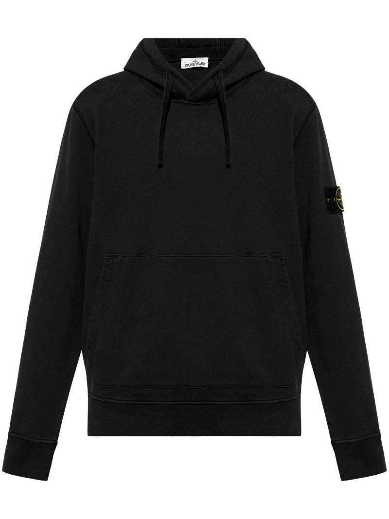 Stone Island Compass-motif cotton hoodie - Black von Stone Island