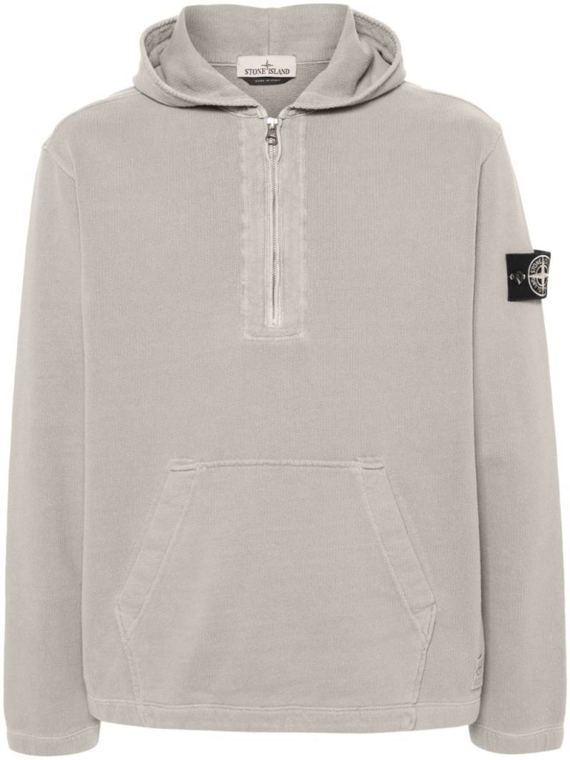 Stone Island Compass-motif cotton hoodie - Neutrals von Stone Island