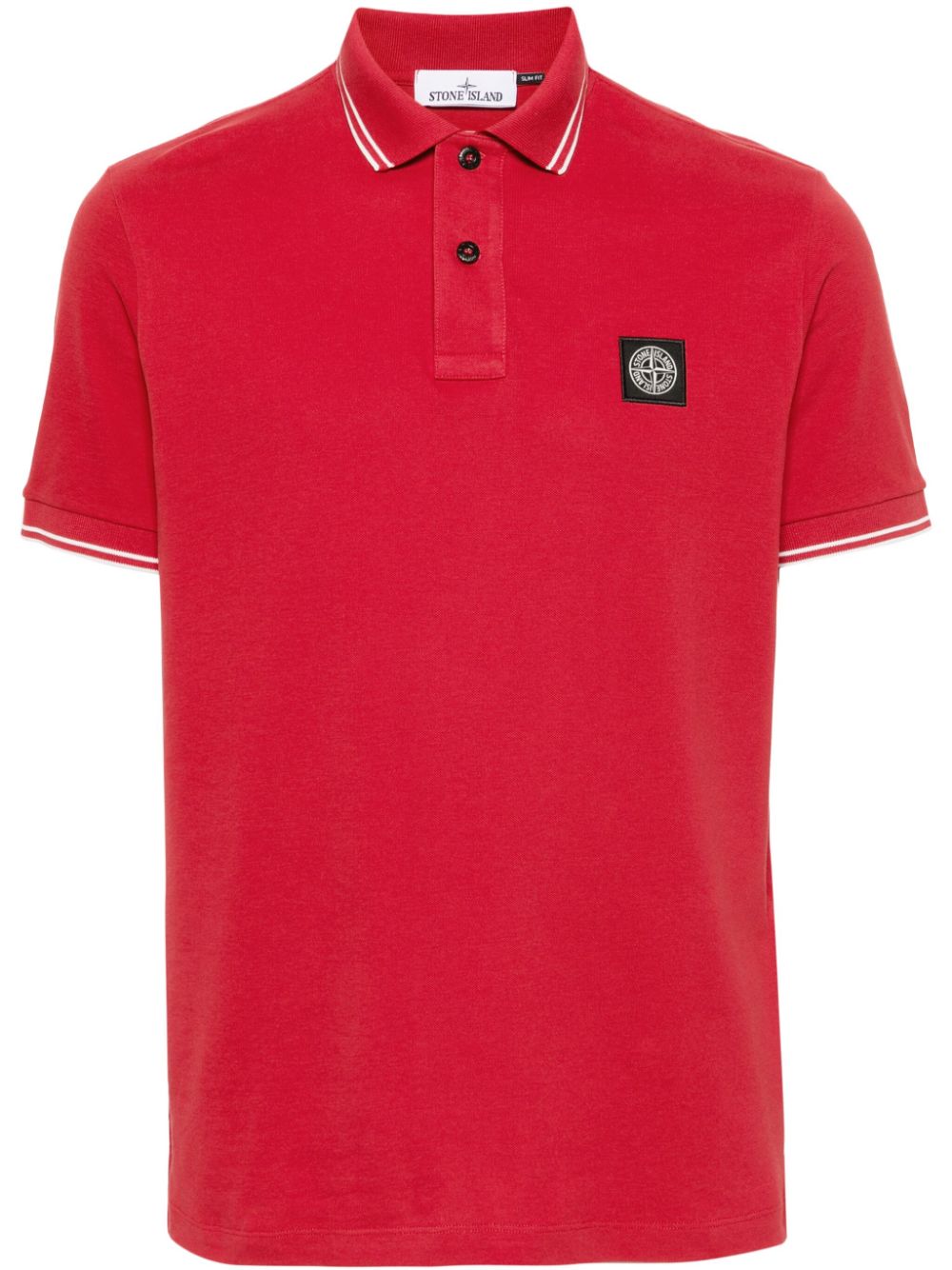 Stone Island Compass-motif cotton polo shirt - Red von Stone Island