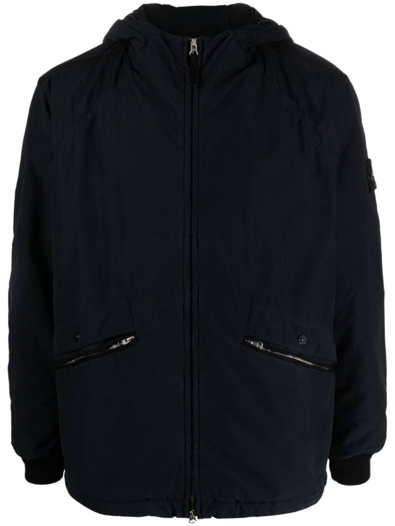 Stone Island Compass-motif hooded jacket - Blue von Stone Island