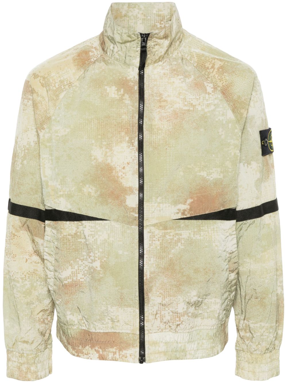 Stone Island Compass-badge abstract-print jacket - Neutrals von Stone Island