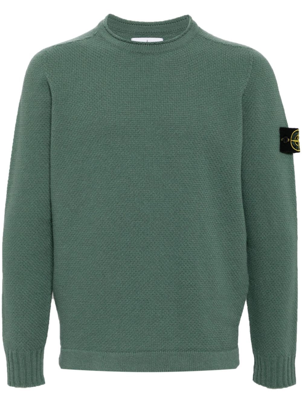 Stone Island Compass-motif knit jumper - Green von Stone Island