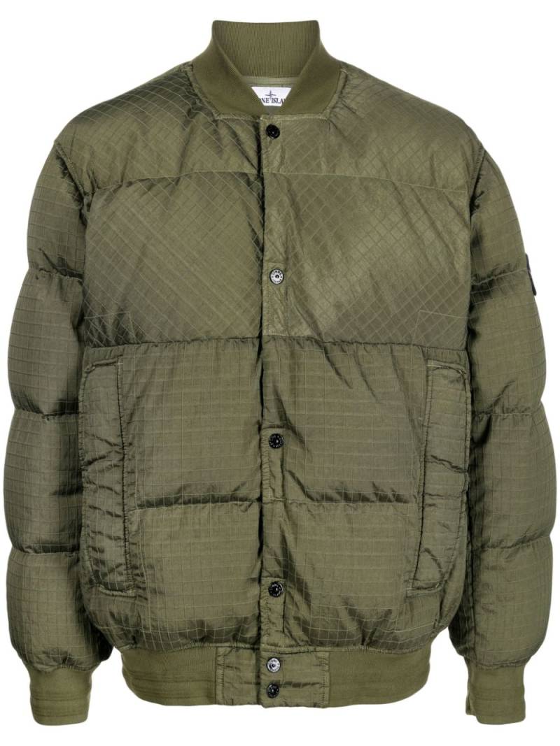 Stone Island Compass-motif puffer jacket - Green von Stone Island