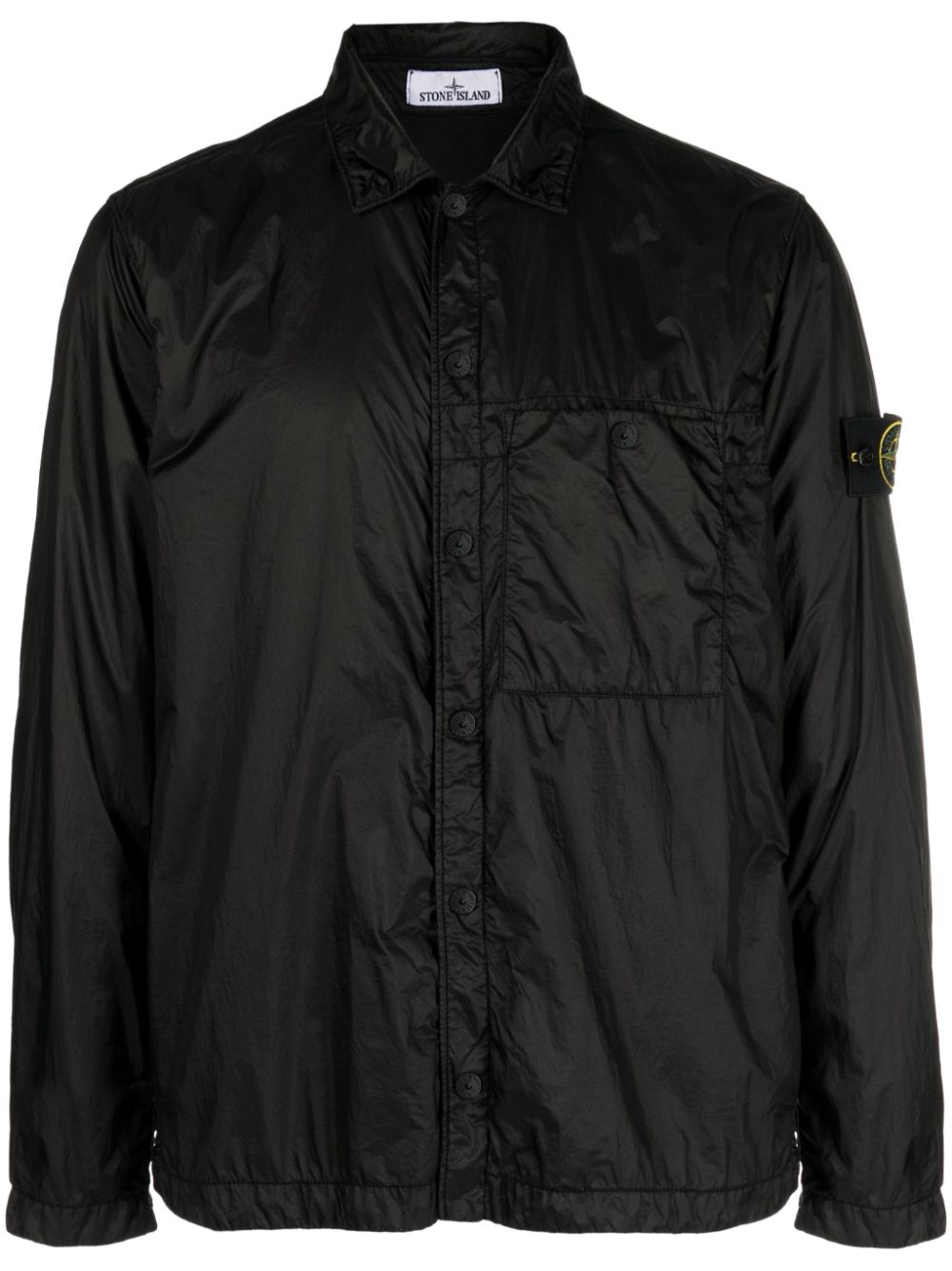 Stone Island Compass-motif shirt jacket - Black von Stone Island