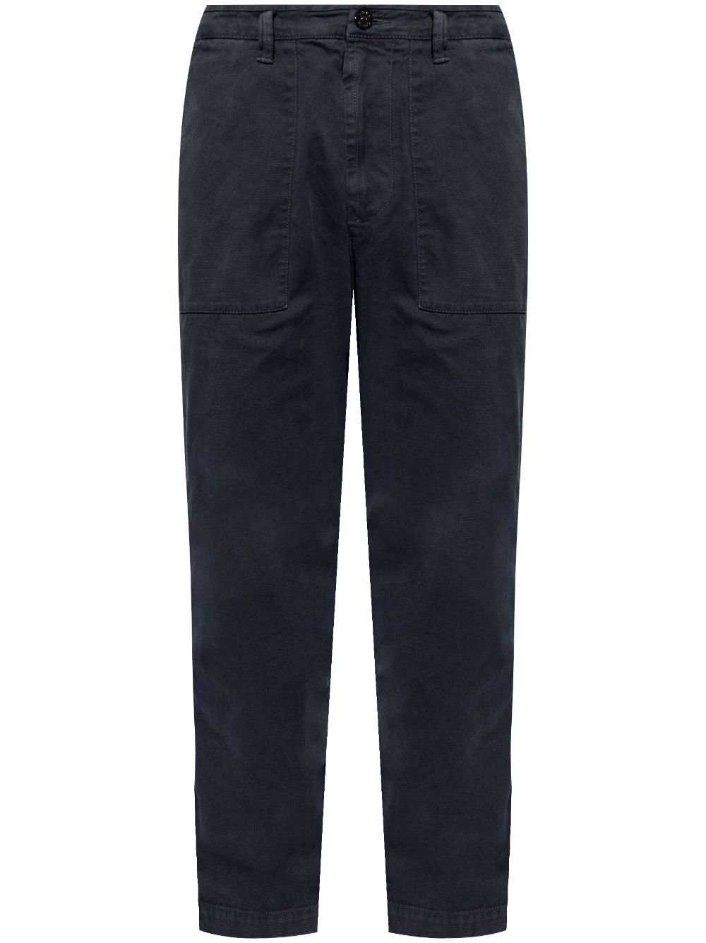 Stone Island Compass-motif tapered trousers - Blue von Stone Island