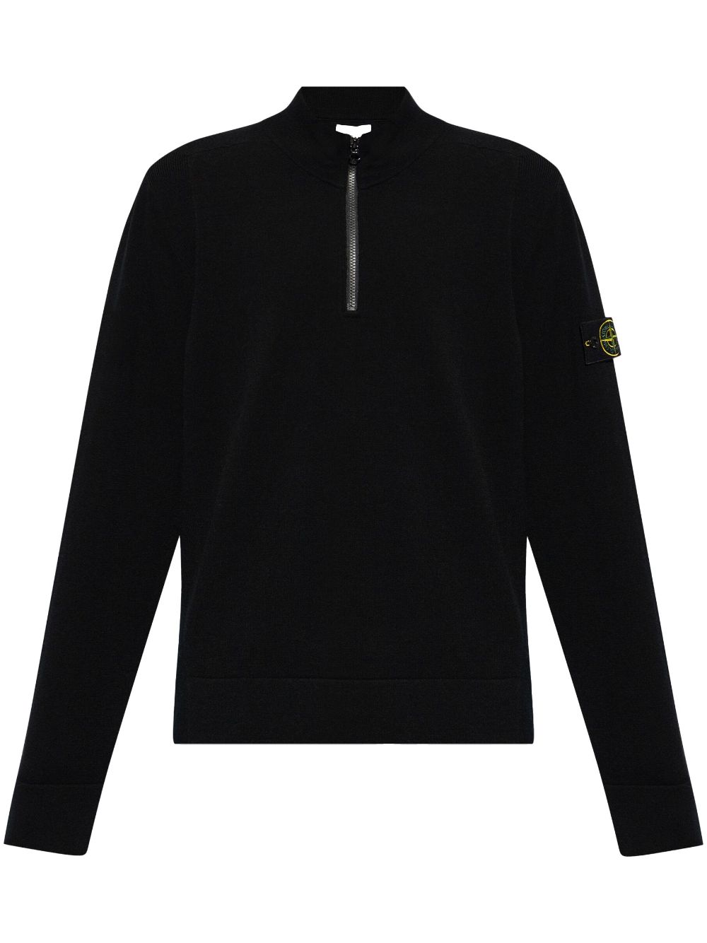 Stone Island Compass-motif wool sweatshirt - Black von Stone Island