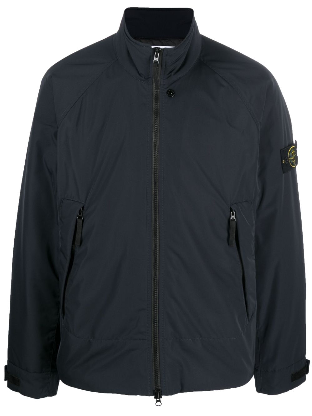 Stone Island Compass-motif zip-up windbreaker - Blue von Stone Island