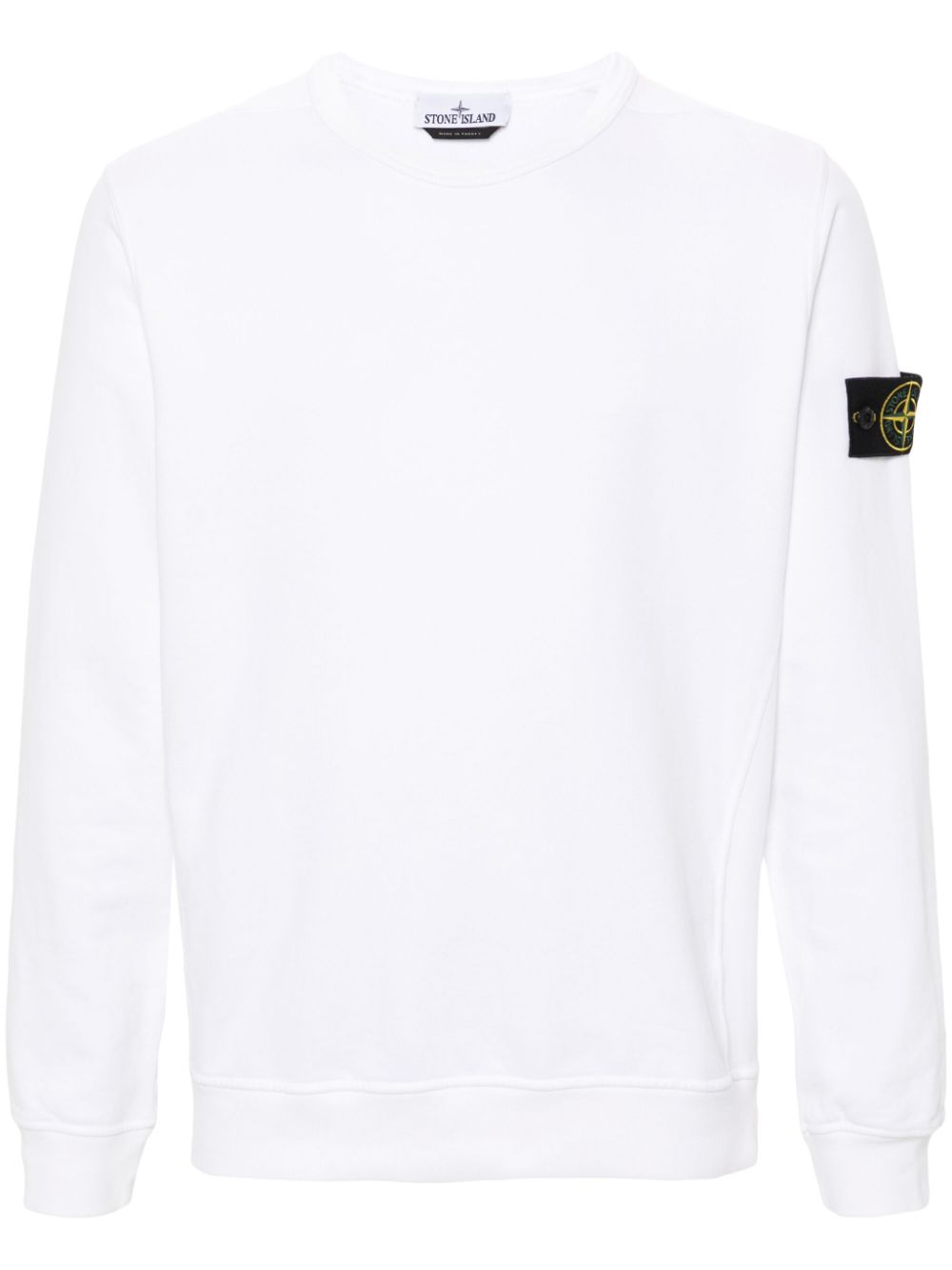 Stone Island Compass organic cotton sweatshirt - White von Stone Island