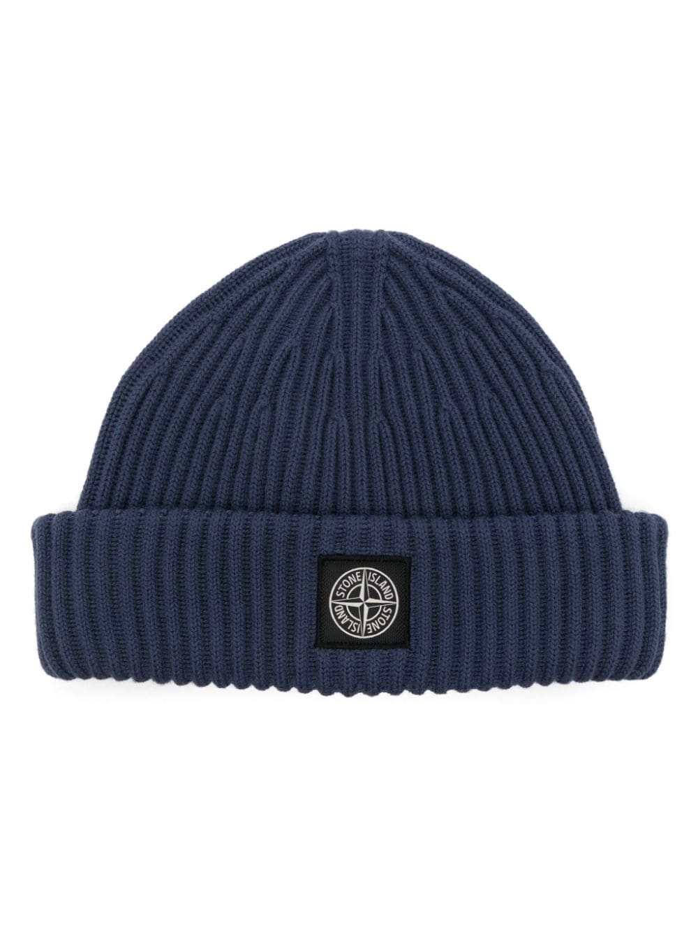 Stone Island Compass-patch beanie - Blue von Stone Island