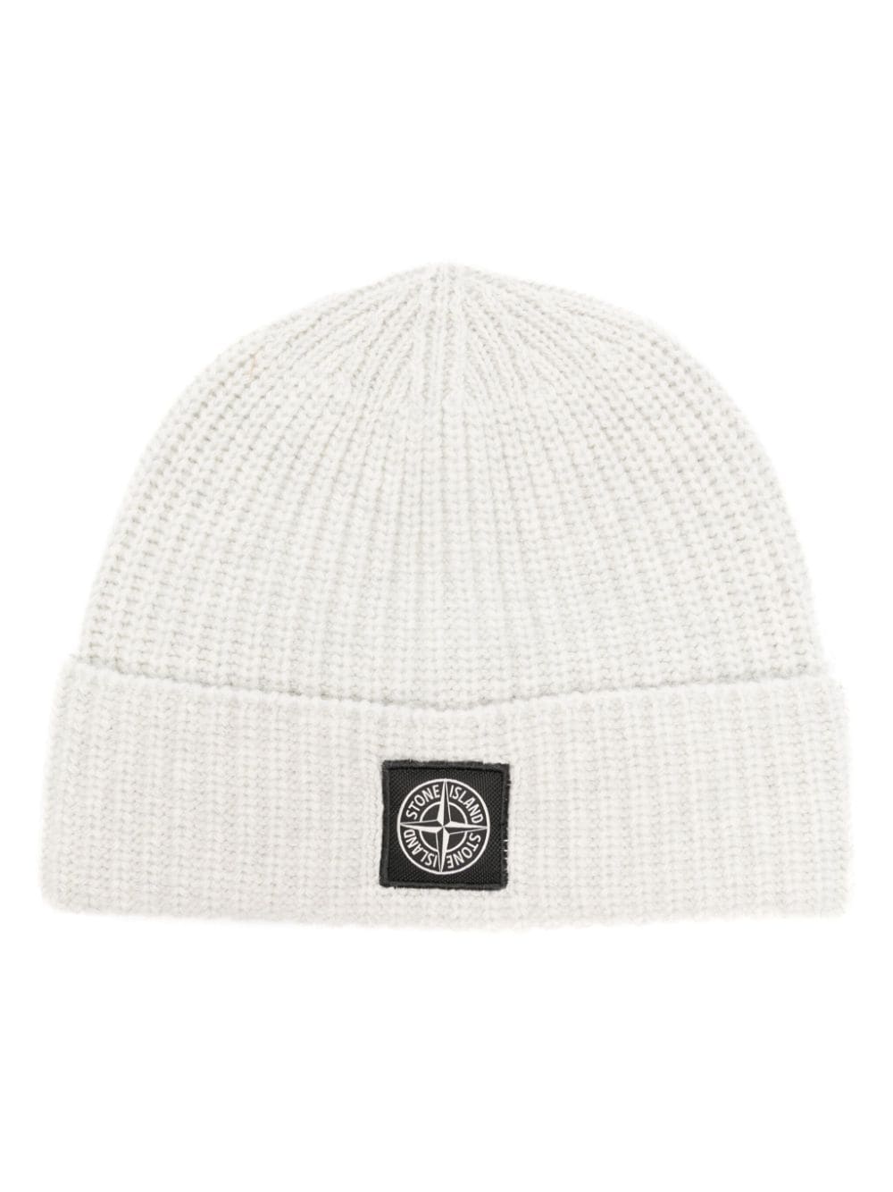 Stone Island Compass-patch beanie hat - Grey von Stone Island