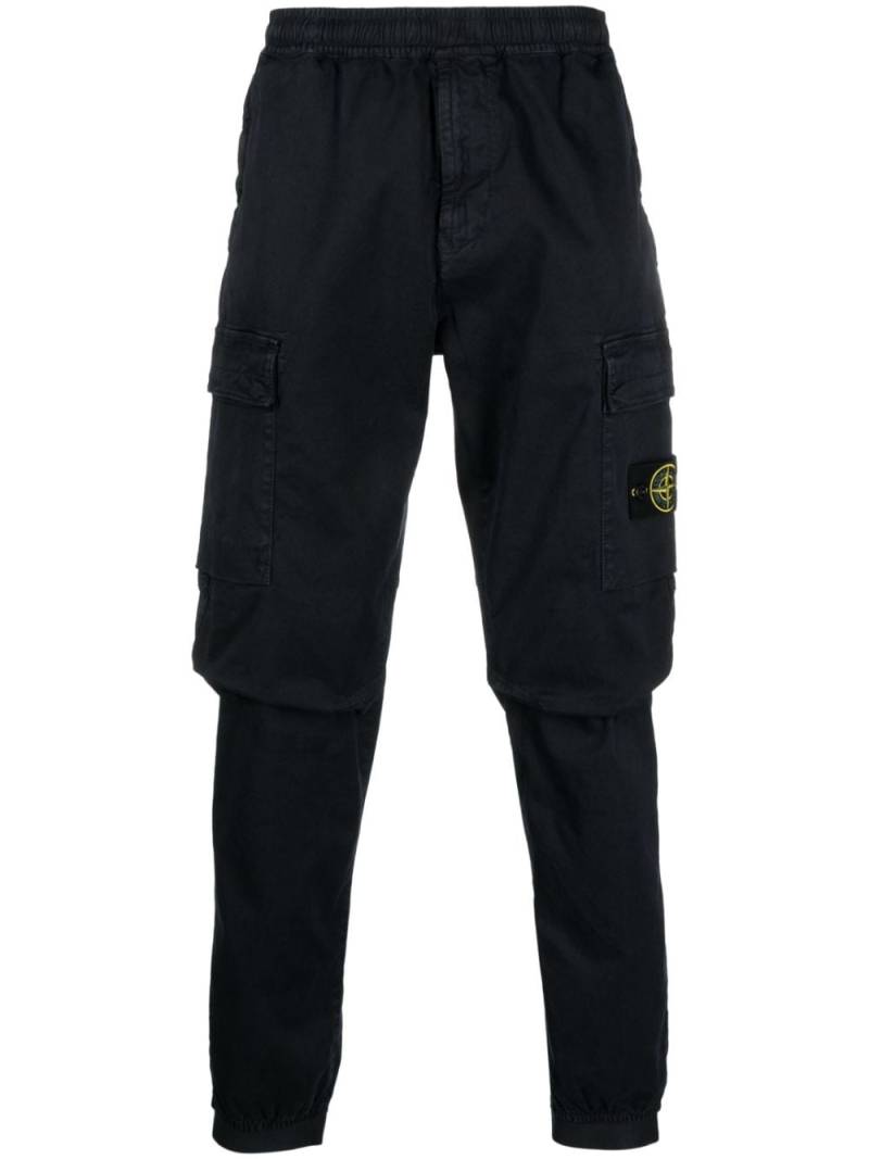 Stone Island Compass-patch cargo trousers - Blue von Stone Island